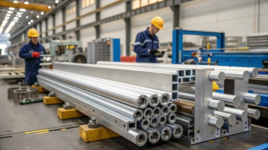 alt with keywords: illustration of a complex extrusion die next to a simple one, highlighting potential cost differences